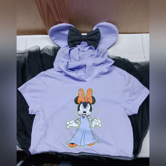 Disney Minnie Mouse Halloween Hooded Tutu Dress / Size M 7-8 - Picture 7 of 11